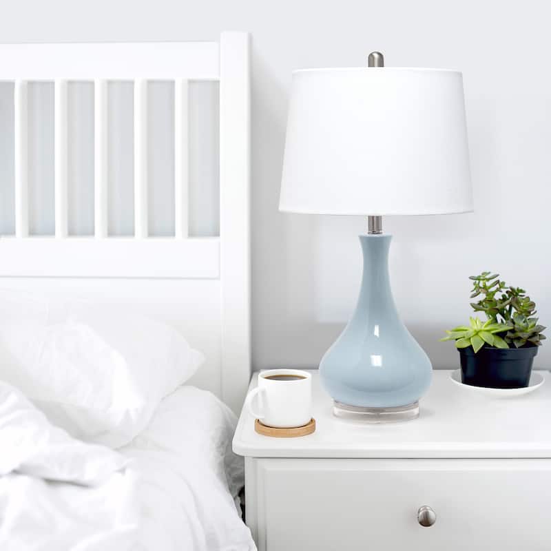 Lalia Home Droplet Table Lamp with Fabric Shade