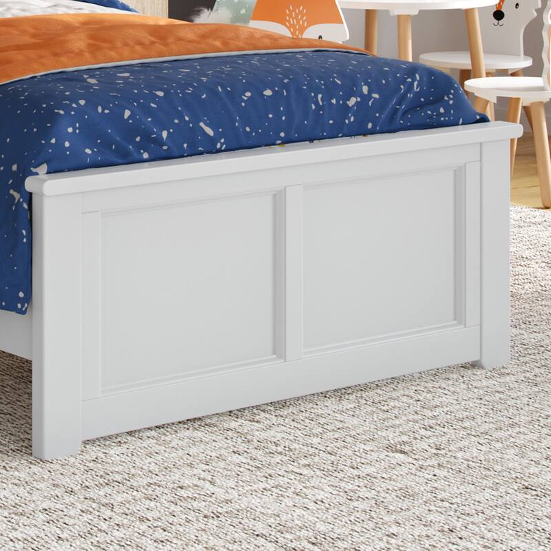 Charlotte Solid Wood Low Profile Platform Bed with Matching Footboard