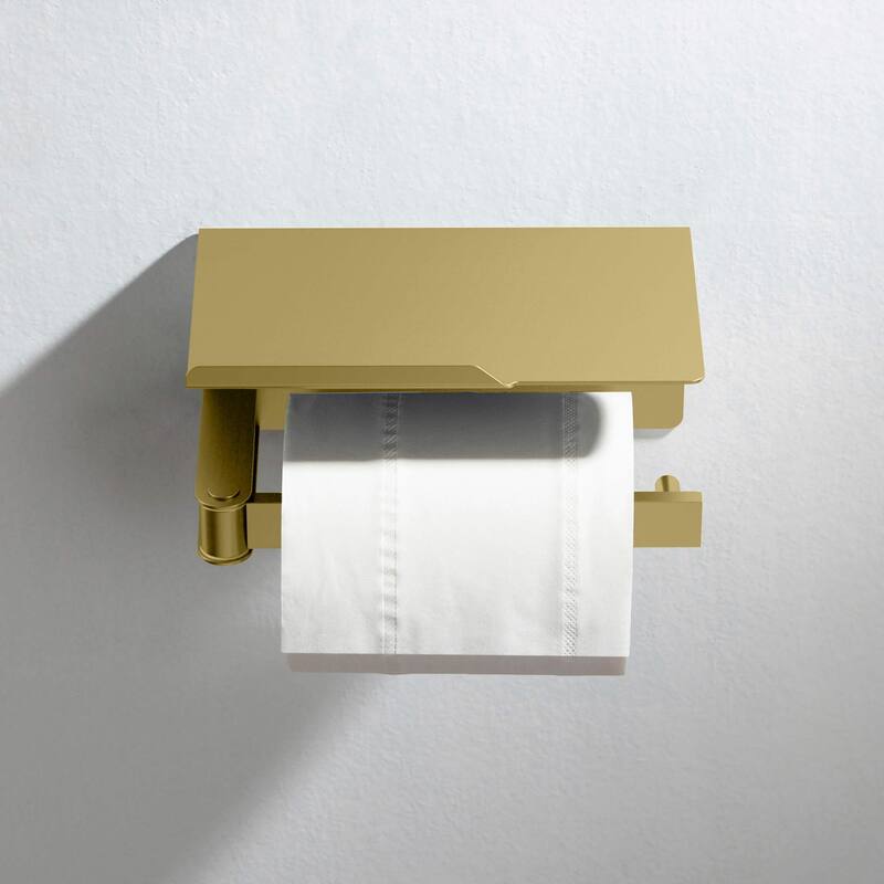 Bathroom Hardware Accessory Wall Mounted Toilet Paper Holder with Shelf