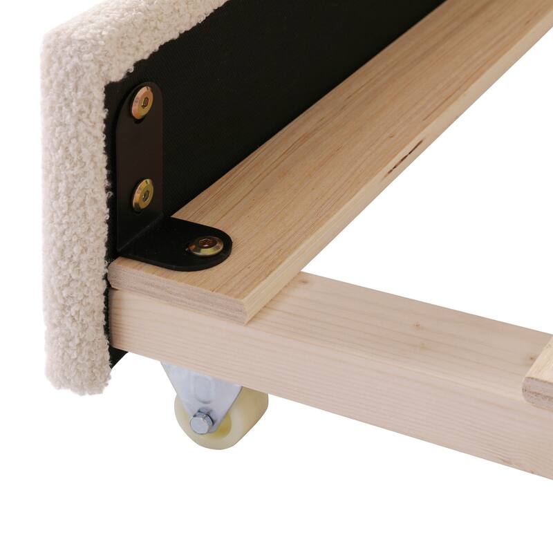 Full Size Upholstered Daybed with Storage Armrests, Trundle, and Bluetooth Audio System