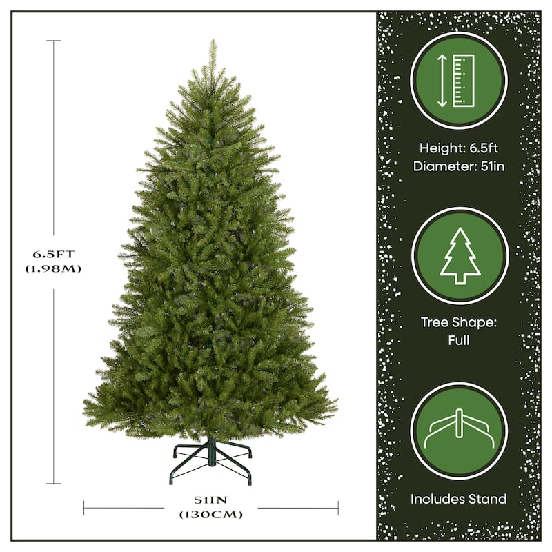 National Tree Company 6.5-foot Fir Pre-lit or Unlit Artificial Hinged Christmas Tree - 6.5 Foot