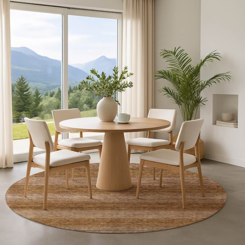 Premium Washable Super Soft Casual Ombre Mayfield Rug - Brown - 8' x 8'