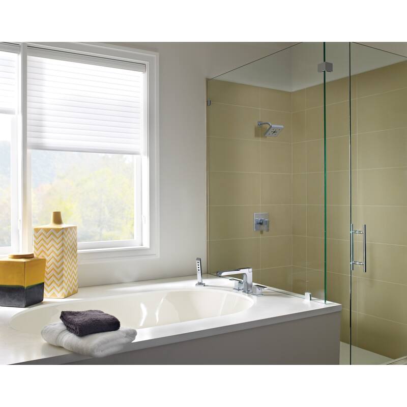 Delta Ara Waterfall Deck Mounted Roman Tub Filler Trim with Metal