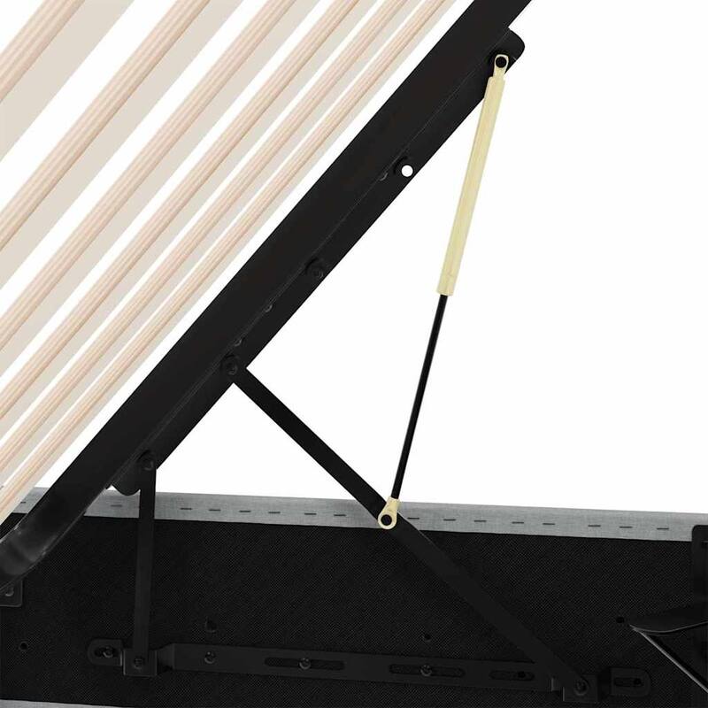 vidaXL Storage Bed with Mattress in Fabric