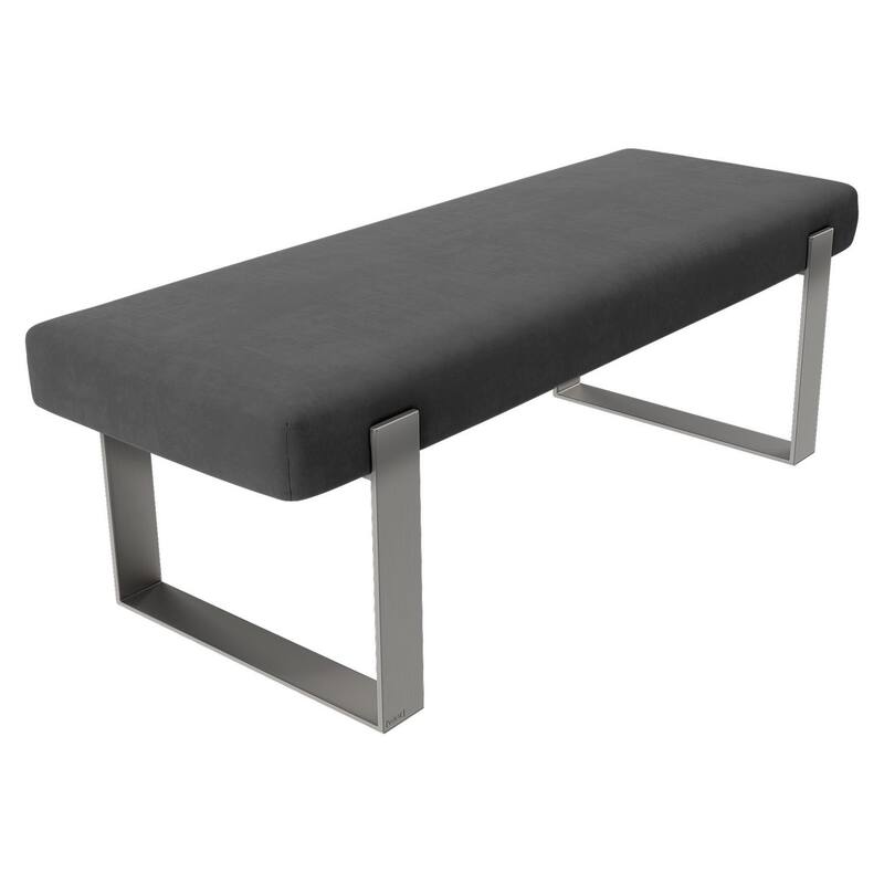 Vant Upholstered Bed Bench - Suede Charcoal Grey