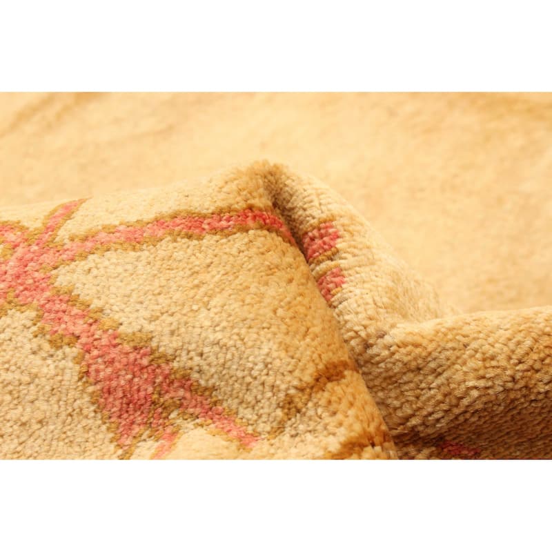 ECARPETGALLERY Hand-knotted Peshawar Ziegler Light Gold Wool Rug - 5'9 x 7'10