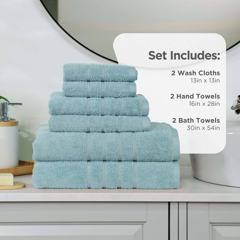 Martex Ultimate Performance Cotton Low-Lint Soft Absorbent Towel Set