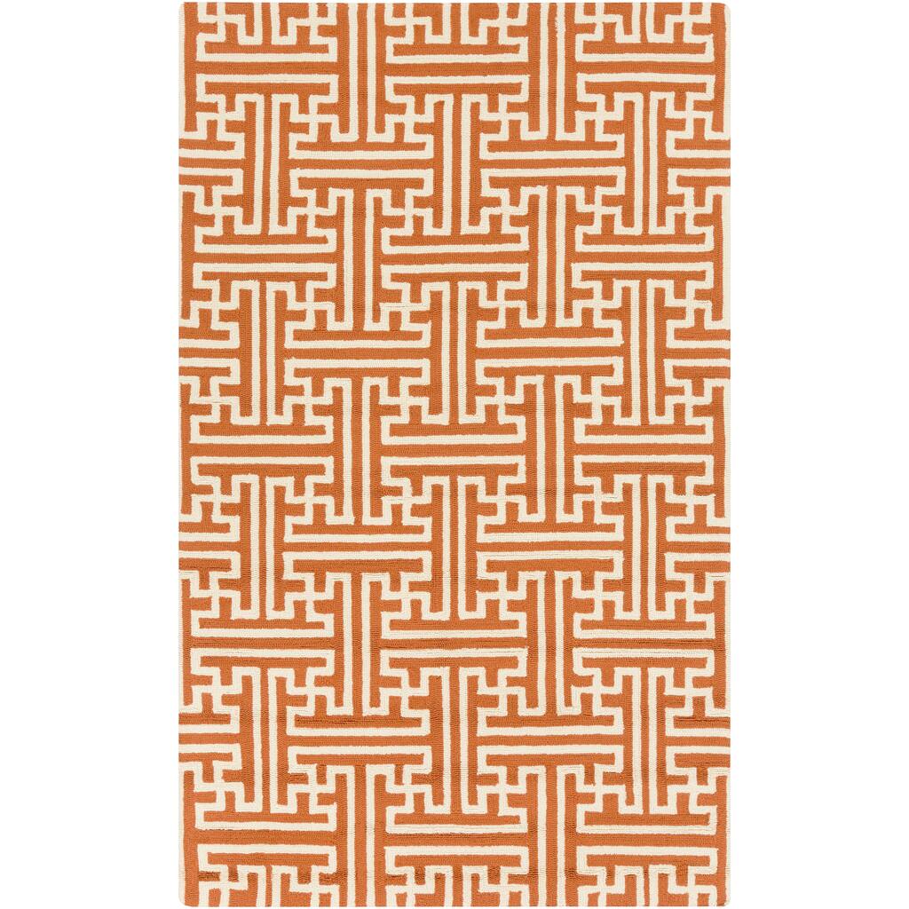 Hand-Hooked Gwyneth Contemporary Geometric Indoor/Outdoor Area Rug