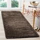 preview thumbnail 48 of 239, SAFAVIEH Santa Monica Shag Einara 2-inch Thick Area Rug 2'3" x 11' Runner - Mushroom - Runner