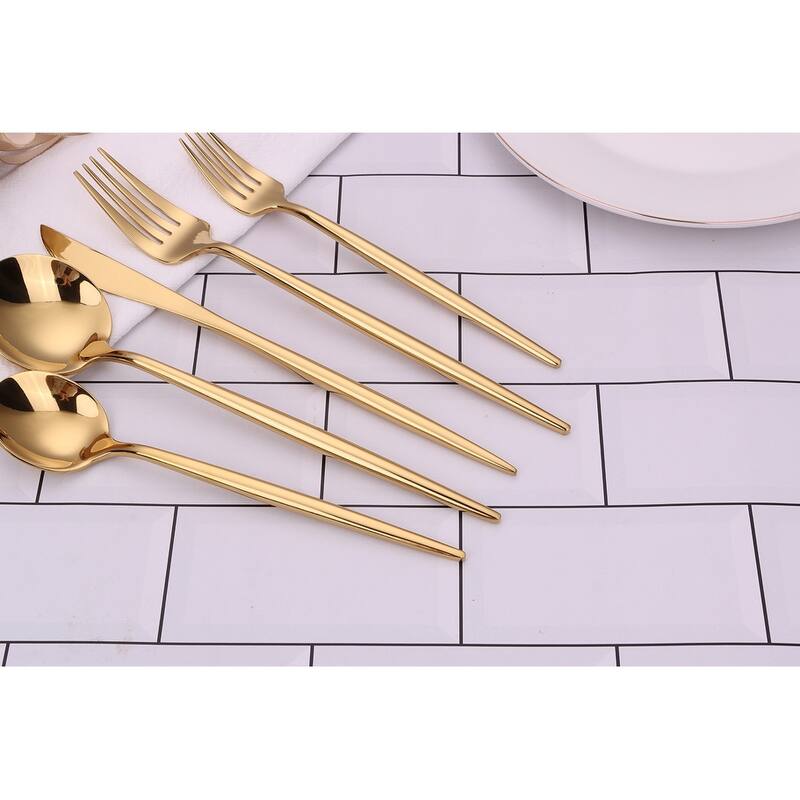 20 Pc Flatware Set Gold - Service For 4 - 20 Pc