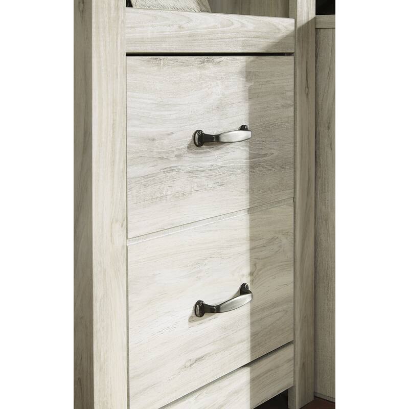 Signature Design by Ashley Bellaby Whitewash 4-Piece Entertainment Center with Electric Fireplace - 103.5"W x 19.5"D x 72.25"H