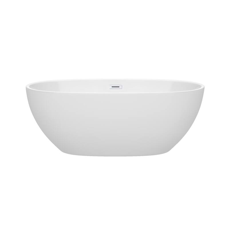 Wyndham Collection Juno 63" Free Standing Acrylic Soaking Tub with