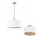 preview thumbnail 7 of 5, Soleil 3-light Matte Brass Convertible Semi-Flush/ Pendant