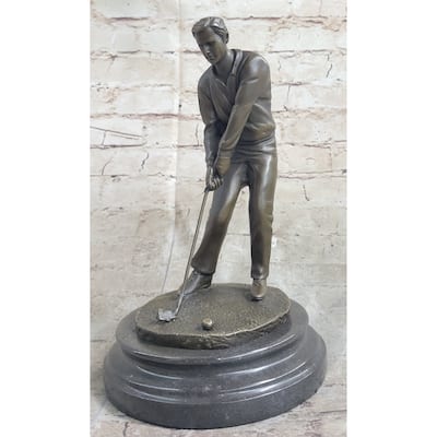 Ben Hogan Male Golfer Sports Memorabilia Golf Club Art Pga Bronze Marble Figure