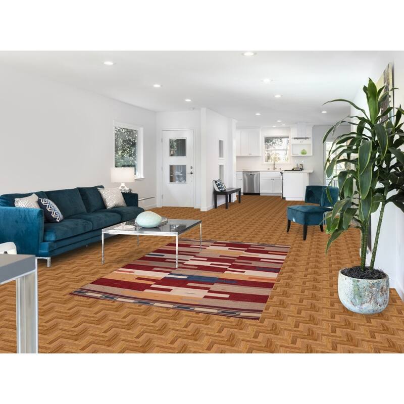 Kilim Qashqai Reversible Persian Vintage Rug Flatweave Wool Carpet - 4'7" X 7'3"