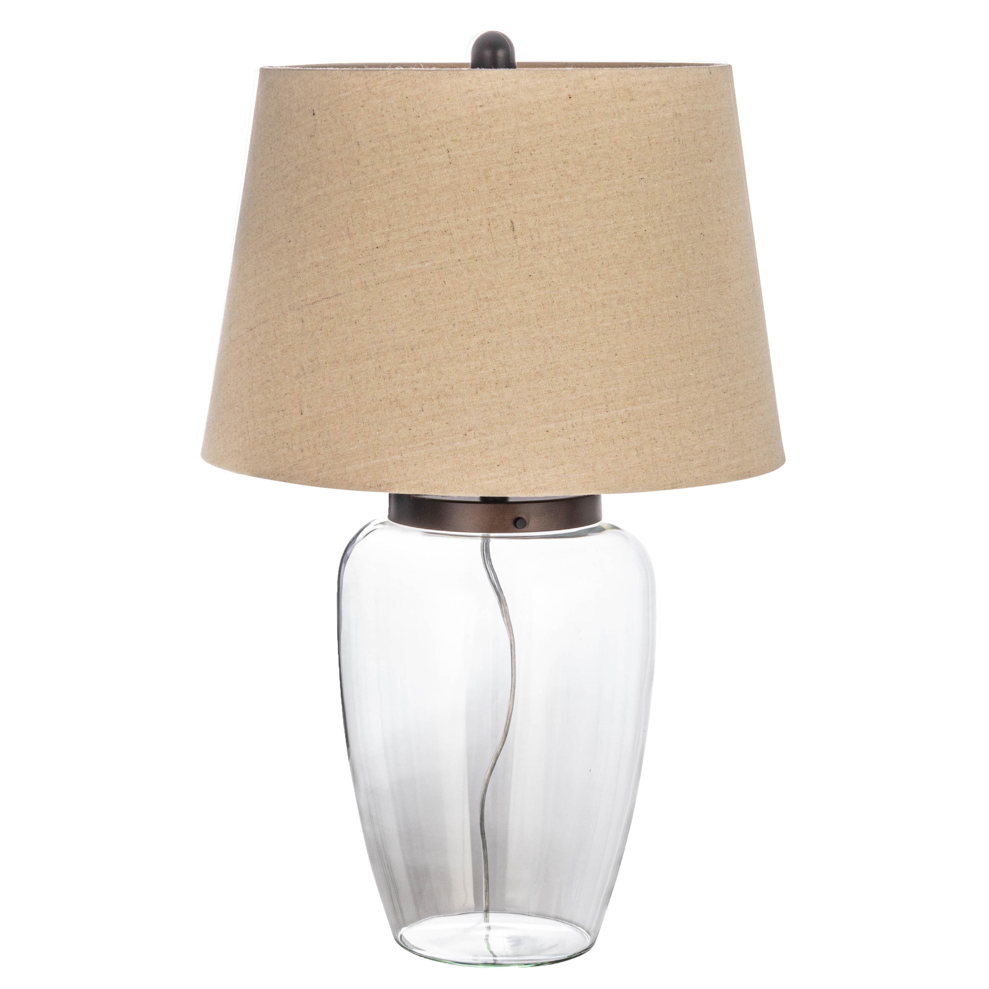Fillable table store lamp clear glass