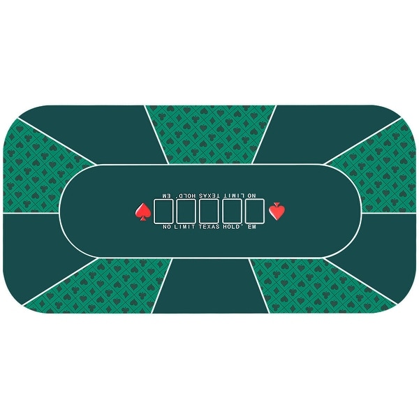 Costway 71'' x 36'' Rubber Foam Poker Table Top Layout Game Mat 8