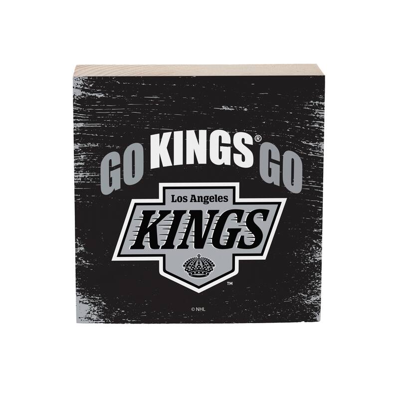 Los Angeles Kings Wooden Tabletop Mantel Shelf Sign