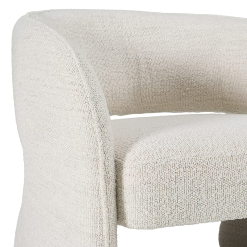 Modrest Luby Modern Cream Fabric Accent Chair