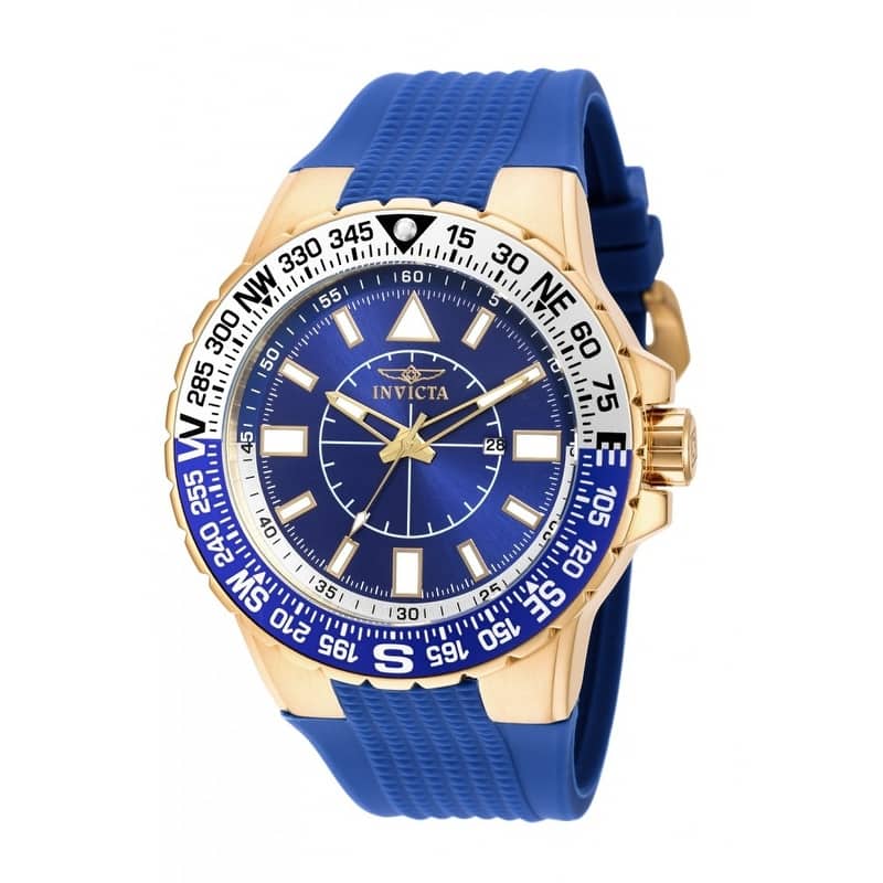 Invicta Men's 19270 Aviator Quartz 3 Hand Blue Dial Watch