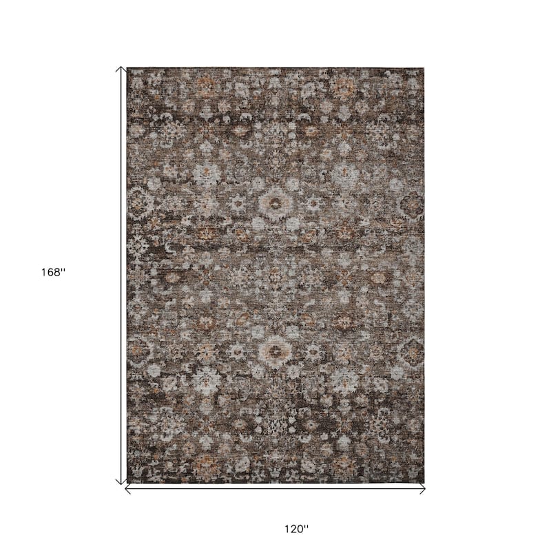HomeRoots Oriental Traditional Rectangle Outdoor Rug