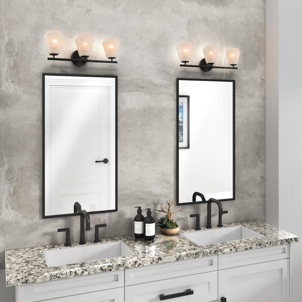 Artcraft Brooke Bathroom Vanity - Wispy White Glassware Shade