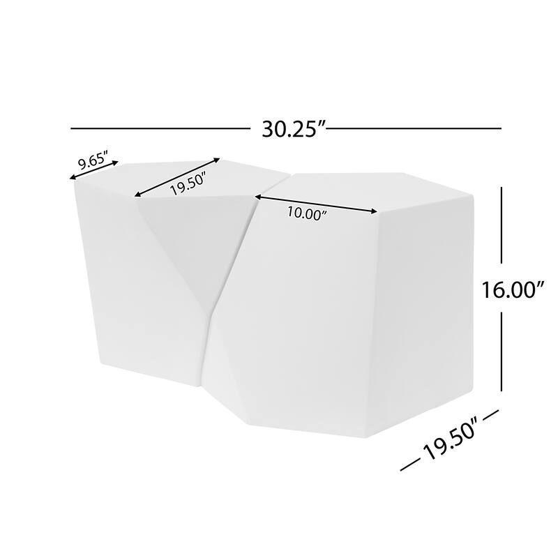 Christopher Knight Home - CloudHouse Modern MGO Coffee Table Set with Geometric Design