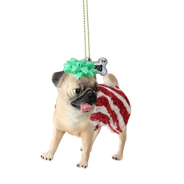 Shop 3 75 Doug The Pug Wrapped Present Christmas Ornament Overstock 23577768