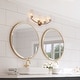 preview thumbnail 15 of 25, Fenro Modern 3-Light Luxury Brass Bathroom Vanity Light Textured Glass Wall Sconce