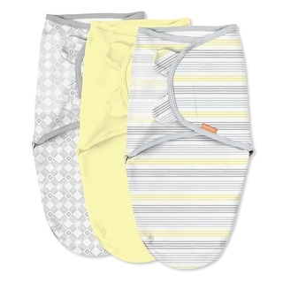 SwaddleMe Original Swaddle 3-PK (SM), Yellow Stripe - 8 x 1.5 x 9" - 8 x 1.5 x 9"