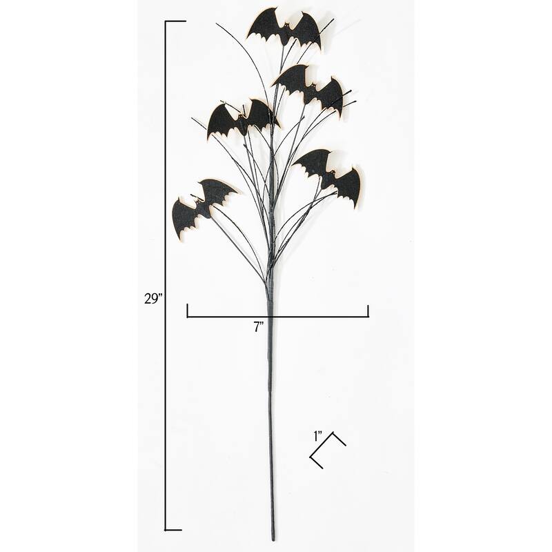 29" Halloween Bats and Twigs Spray, Set of 5