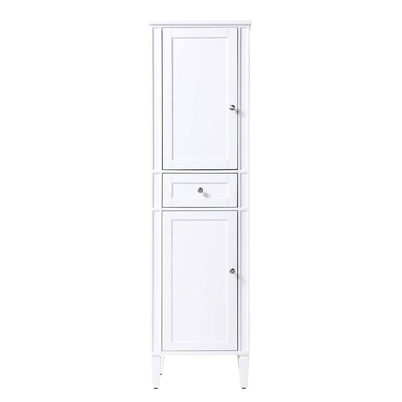 Eclipse Bath Storage Cabinet (16-28 In.) - White - 20"