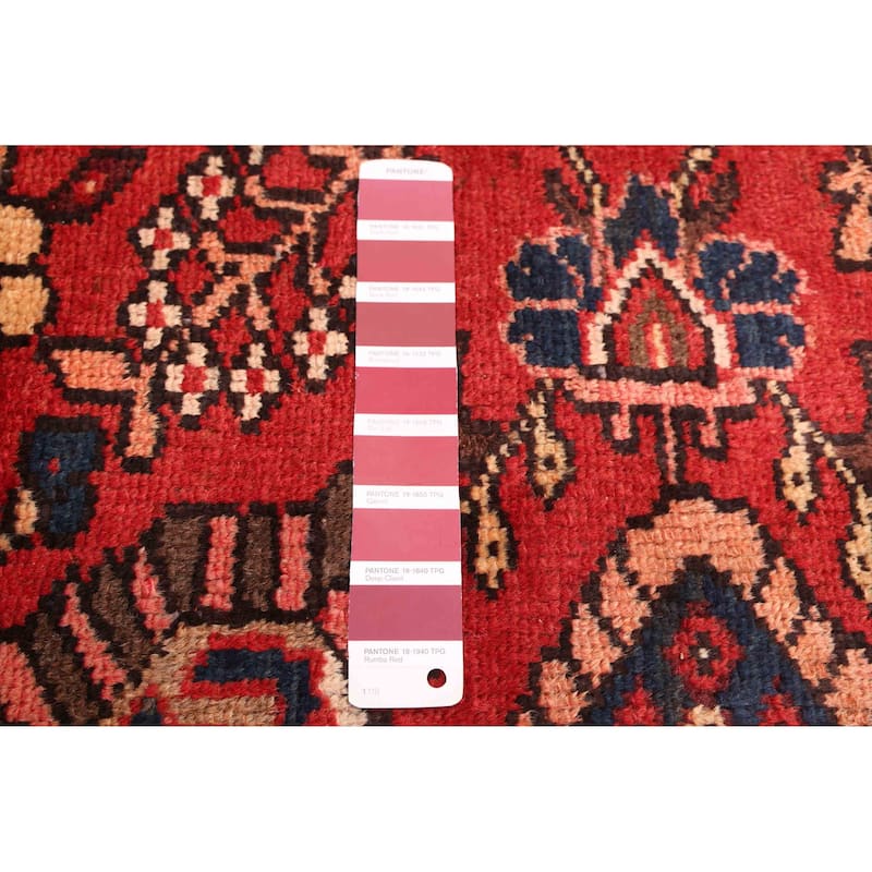 ECARPETGALLERY Hand-knotted Andelz Red Wool Rug - 4'3 x 9'5