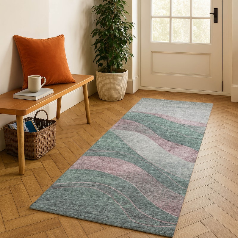 Premium Washable Super Soft Mayfield Rug - Sage - 2'3" x 7'6"