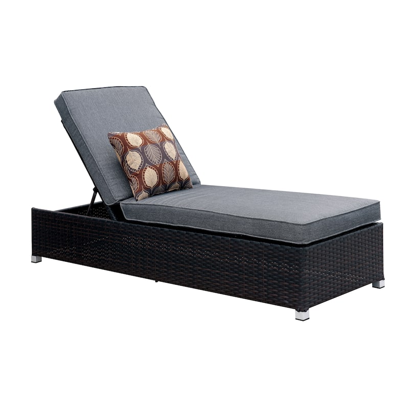 Cyd Contemporary Fabric Adjustable Chaise Lounge by Furniture of America