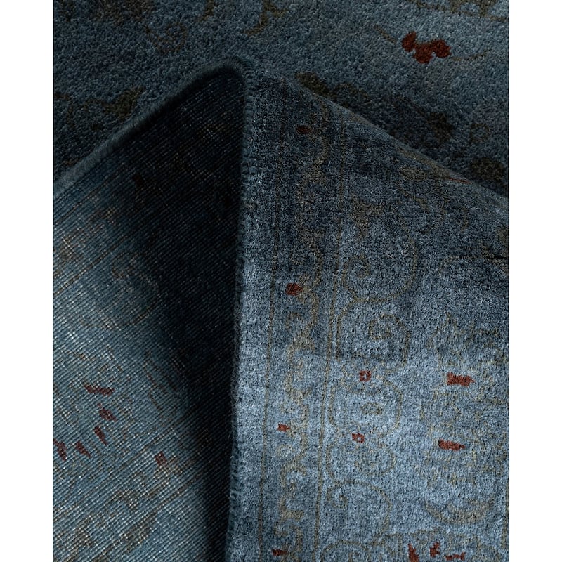 Overdyed One-of-a-Kind Hand-Knotted Area Rug - Gray - 3' 2" x 5' 3"