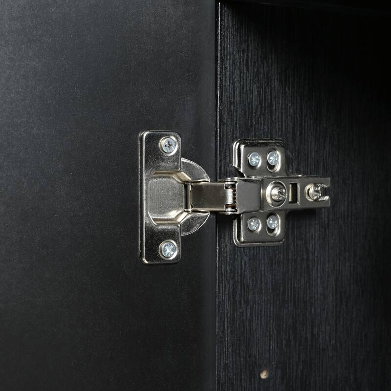 Modern Carved Sideboard Buffet Cabinet with Handleless Push-Open Design, for Living Room, Bedroom and Dining Room