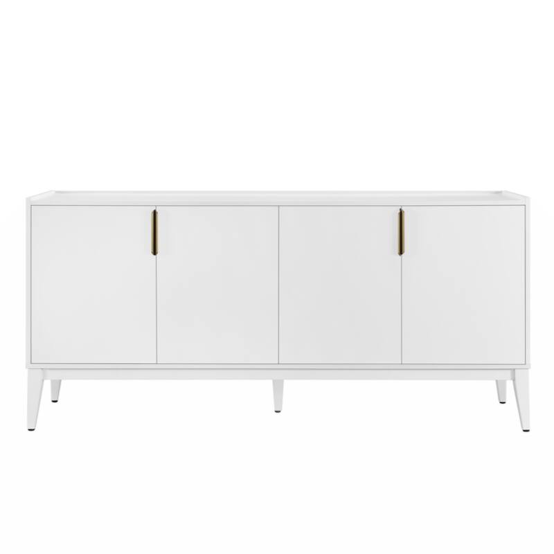 Storage Cabinet Sideboard Wooden Cabinet with 4 Doors for Hallway, Entryway, Living Room, Bedroom, Adjustable Shelf