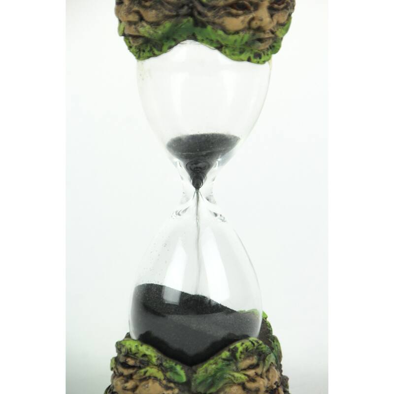 Celtic Green Man Hand Painted Decorative Hourglass Sand Timer - 6 X 2.5 X 2.5 inches