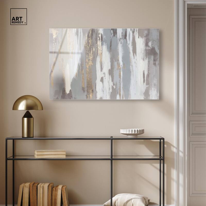 Flooding Gold II Acrylic by Art Remedy, Ready to Hang