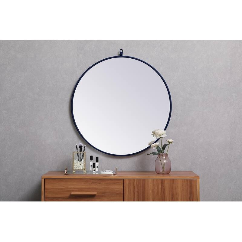 Carson Carrington Labbemala Metal Framed Round Wall Mirror