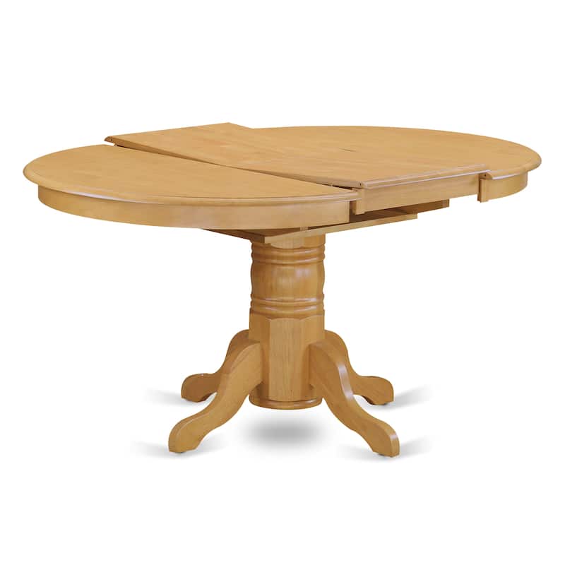 East West Furniture 7 Piece Modern Dining Table Set Consist of an Oval Wooden Table and Dining Room Chairs, (Finish Options)