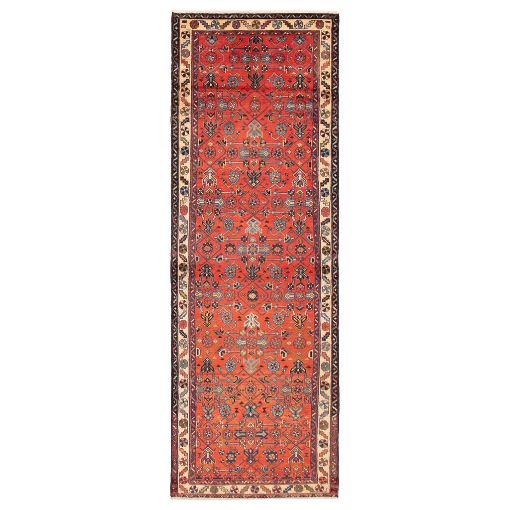 ECARPETGALLERY Hand-knotted Andelz Red Wool Rug - 3'3 x 9'10