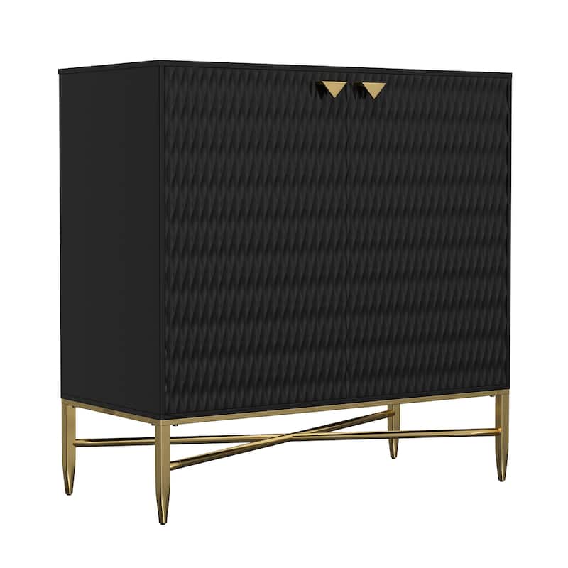 Clihome 31.5-Inch 2 Door Sideboard Locker Media Storage Cabinet/Buffet