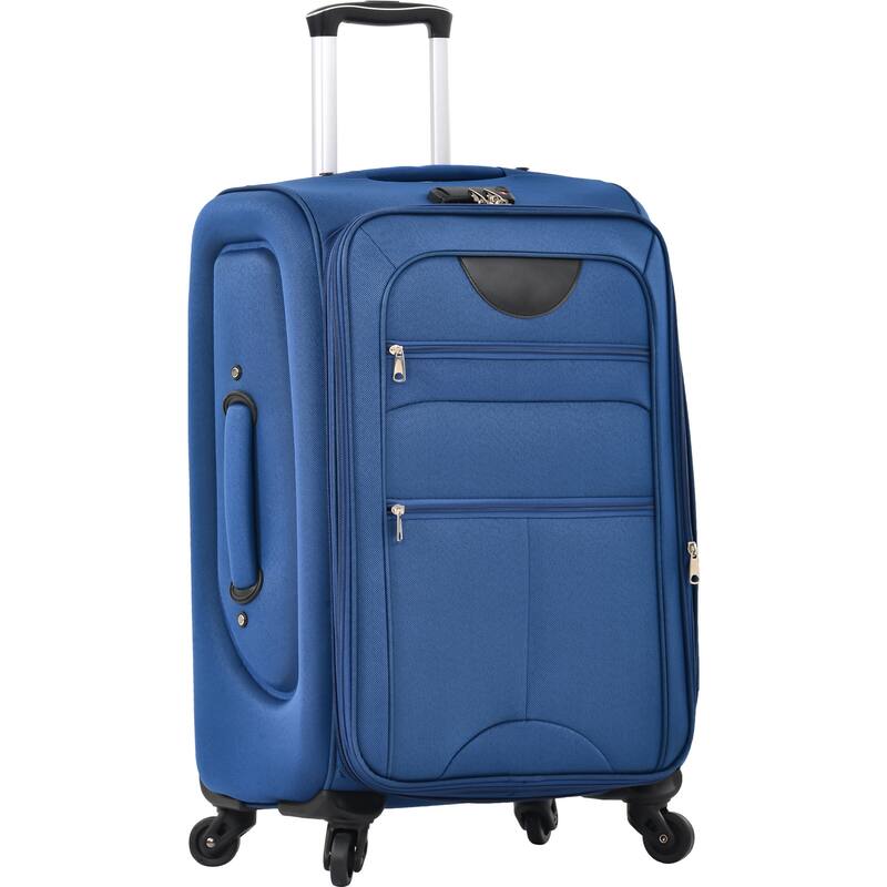 Merax 3 Piece Set Softside Luggage Sets with Spinner Wheels, Expandable Softshell Suitcase Set with Telescopic Handle