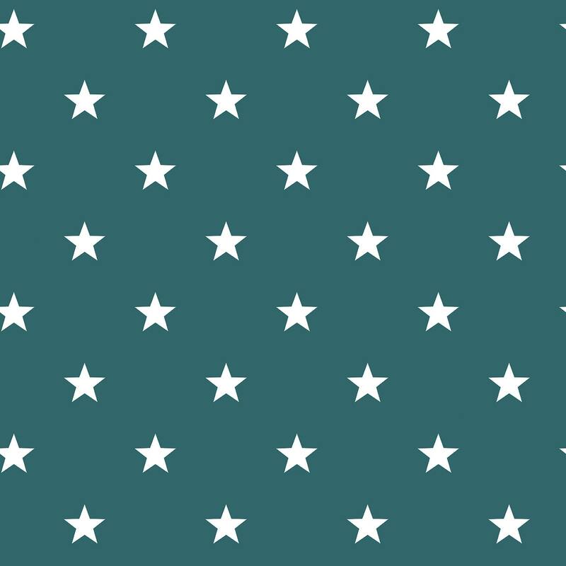 Galerie Wallcoverings Deauville 2 Geometric Star Non-woven Matte Wallpaper Roll - 33 feet x 21 inches - Green/White