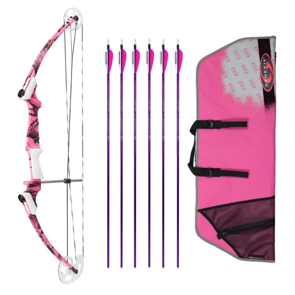 Pink camouflage shop bow case