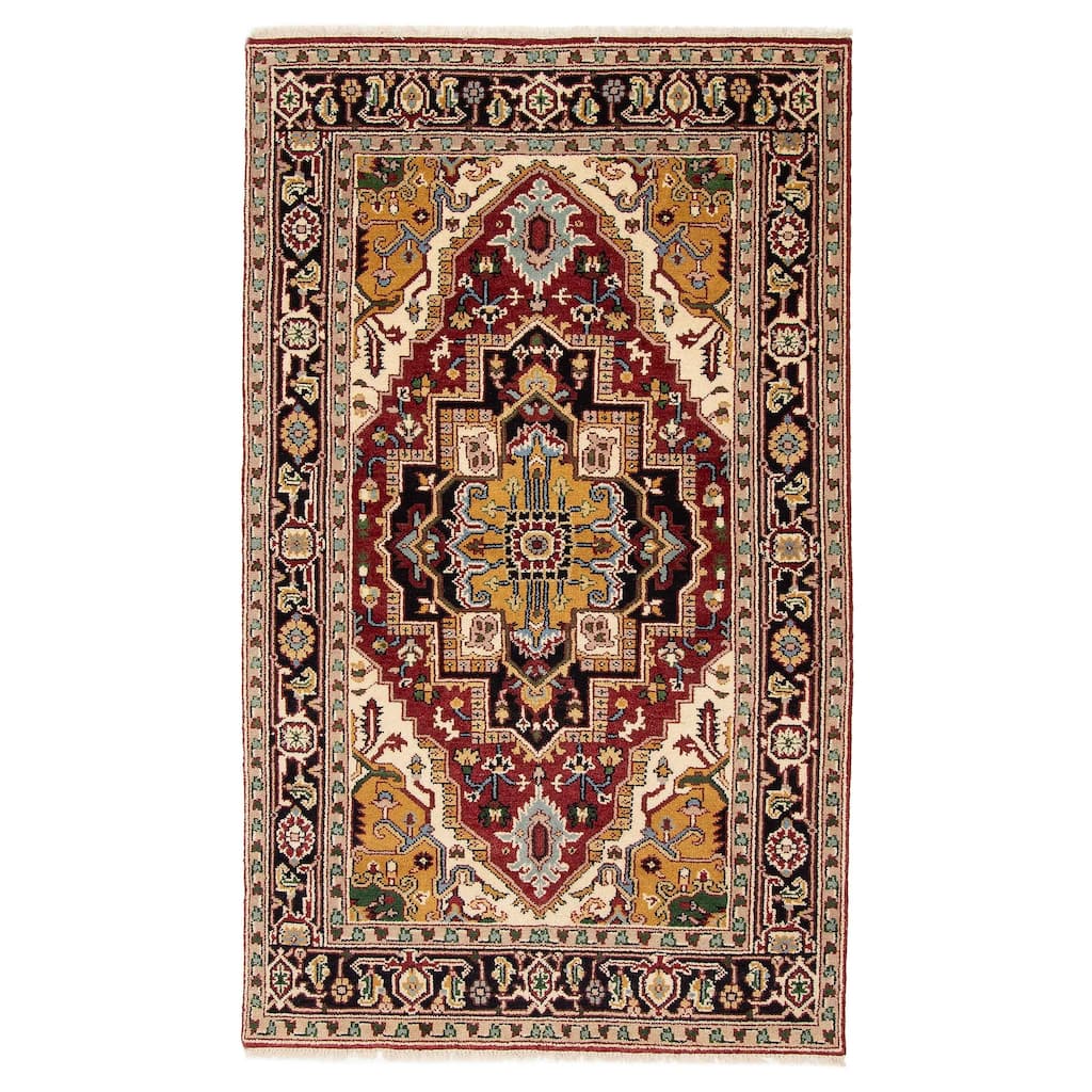 ECARPETGALLERY Hand-knotted Serapi Heritage Red Wool Rug - 4'7 x 7'11