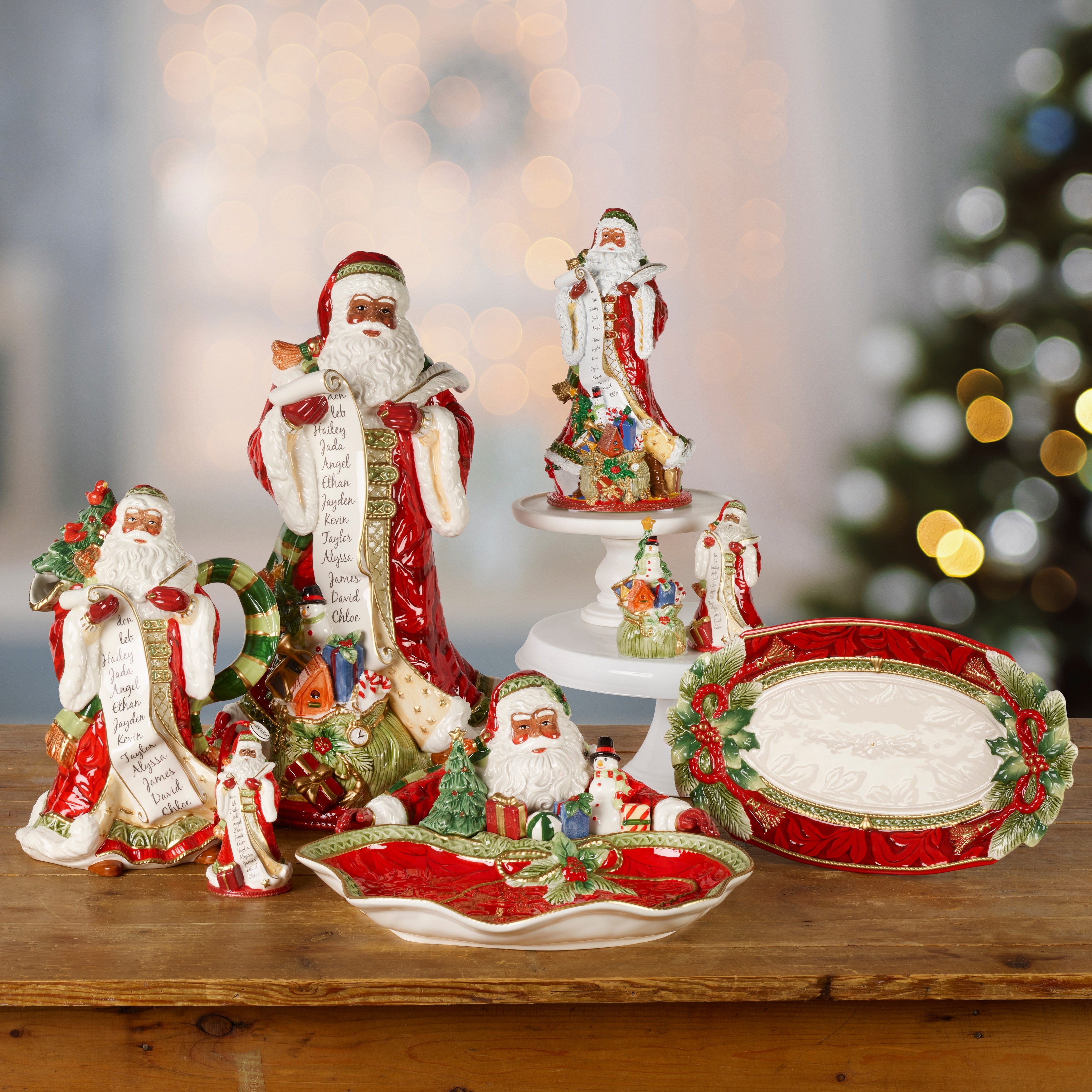 サンダ― トリマ Fitz and Floyd Holiday Home African American Santa Pitcher, 48 Oz