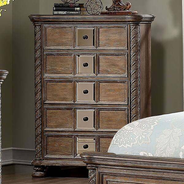 Cimarron Transitional Natural 5Drawer Chest by Furniture of America